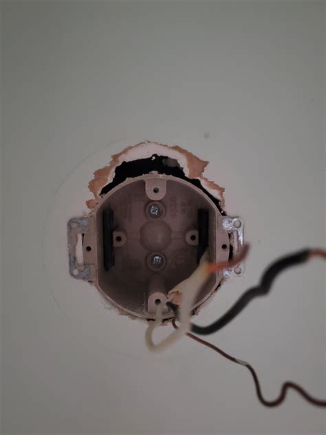 new light fixture doesn't fit junction box|Junction box wrong shape/size for light .